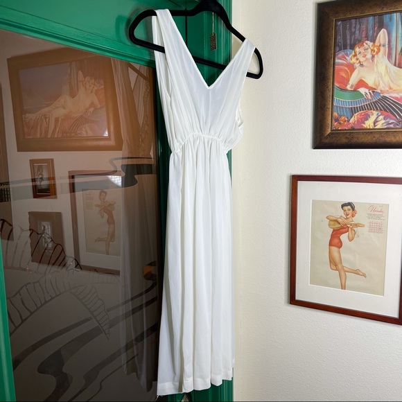 Vintage Lingerie Set Nightgown and Capelet Robe Pinup Boudoir - Picture 8 of 10